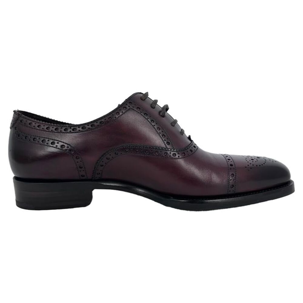 Tom Ford Wessex Lace-Up Brogue Shoes in Burgundy Leather